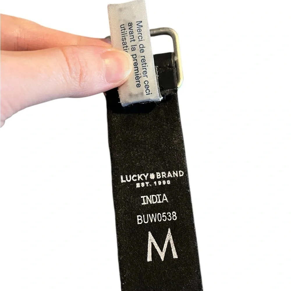 LUCKY BRAND Men's Genuine Leather Black Belt and Brown Belt‎ Lot of 2